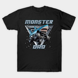 Shark Monster Truck Dad Monster Truck Are My Jam Truck Lover T-Shirt